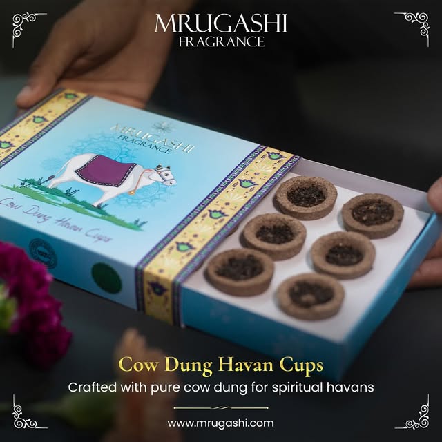 Mrugashi Havan Cups packaging and cups shown in an official brand post